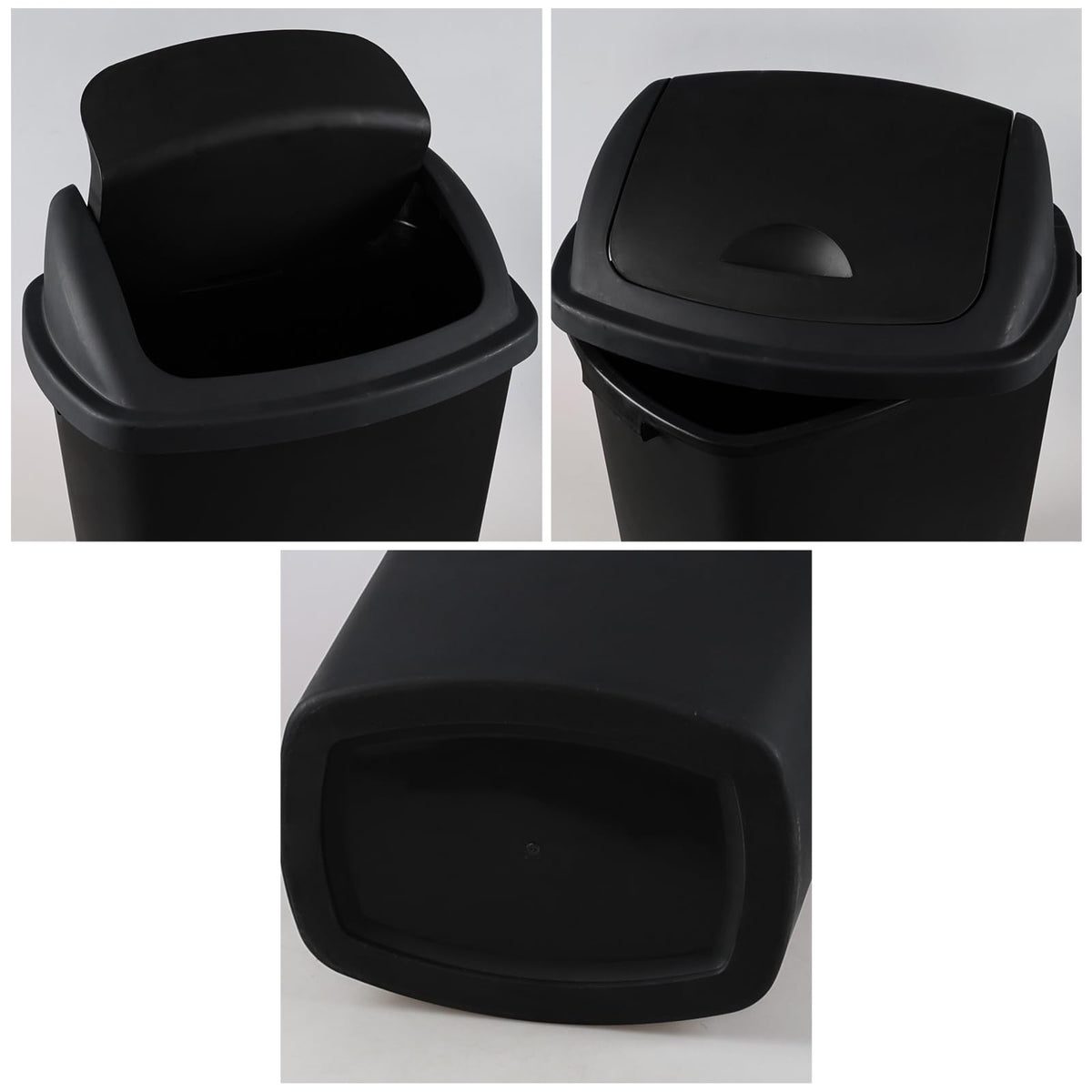 18 Gallon Tall Trash Can with Swing Lid (4 Count)