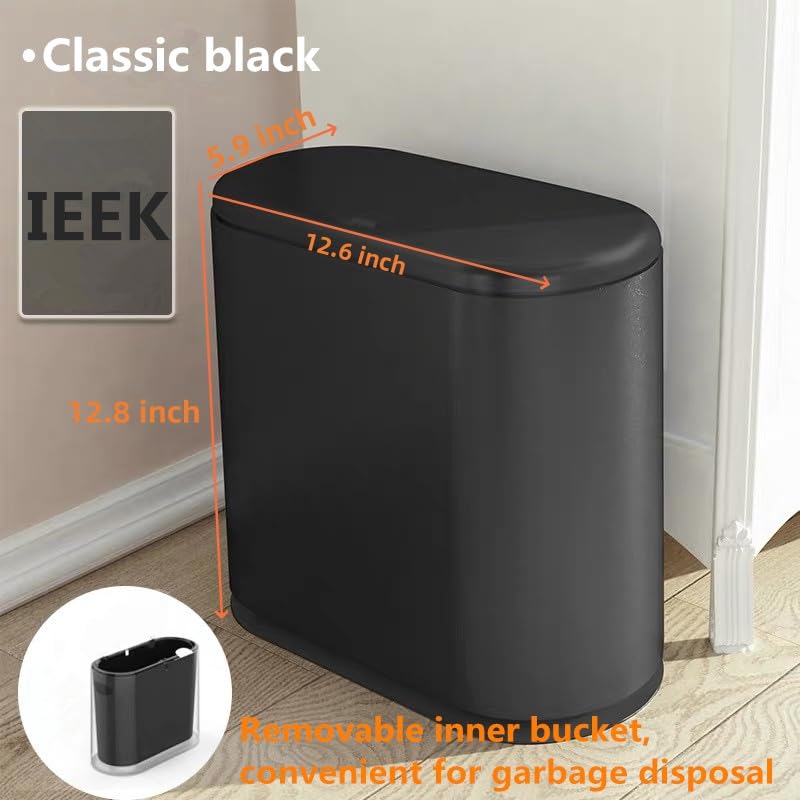 Plastic Trash Can with Press Top Lid
