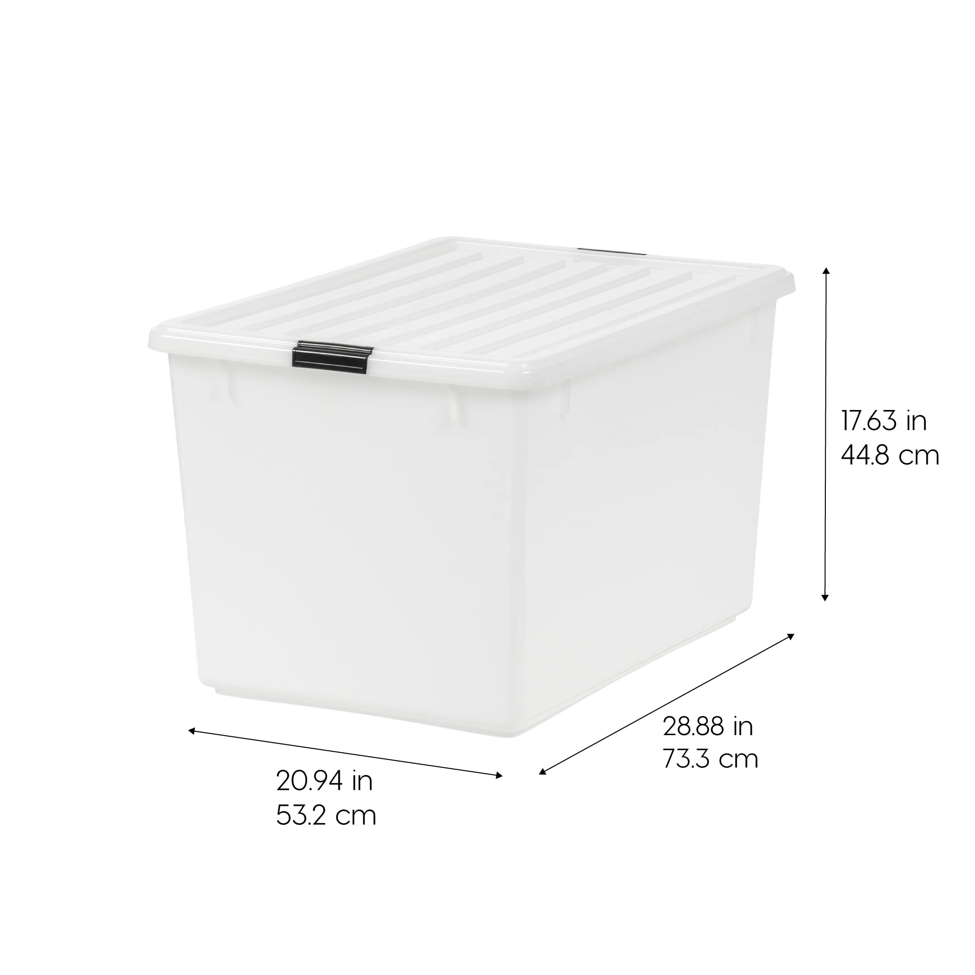 3 Pack 144 Qt Stackable Storage Bins with Lids (3 Count)