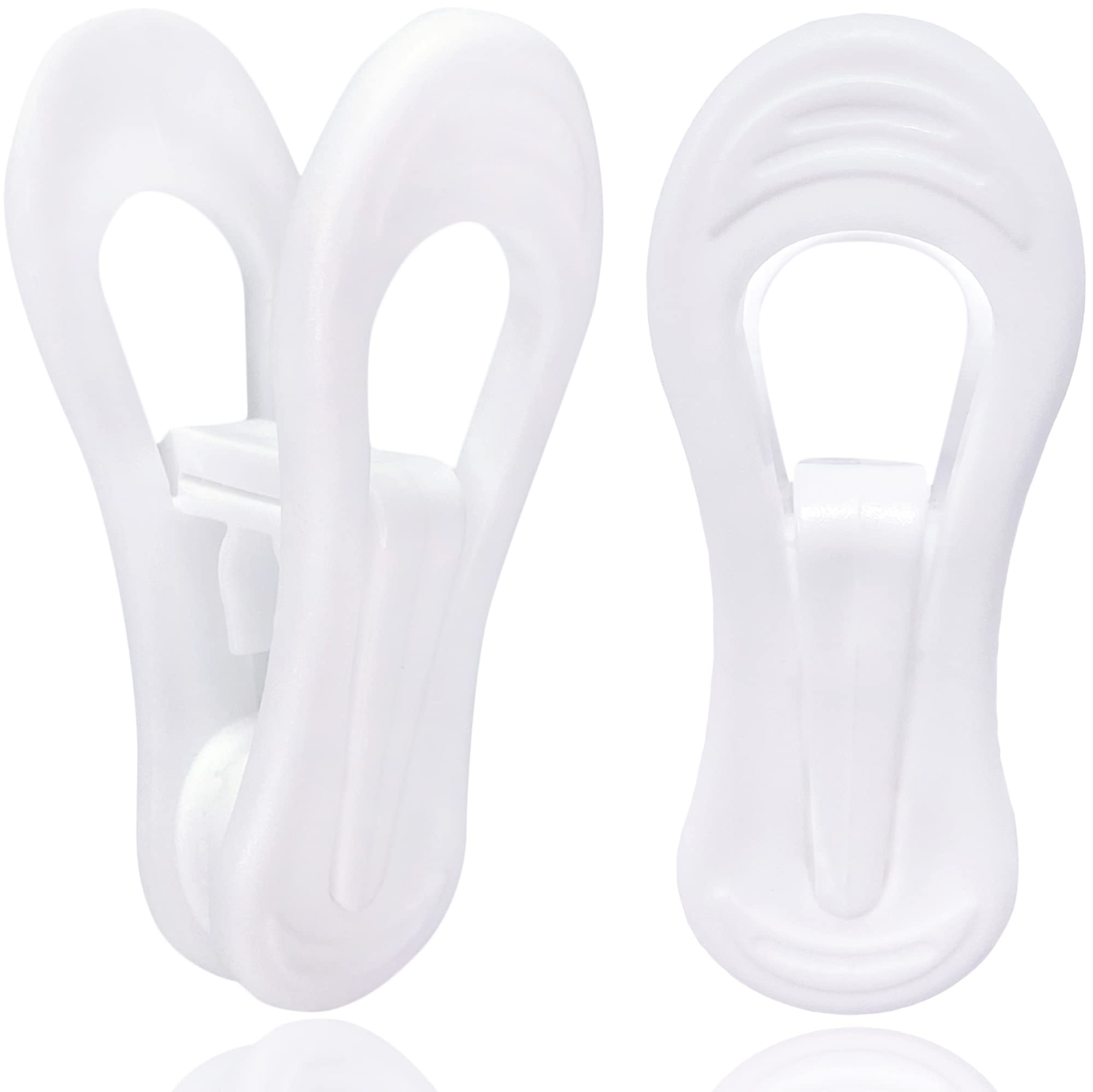 White Hanger Clips 50 Pack (50 Count)