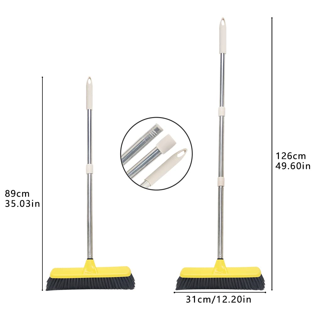 Push Broom with Long Handle