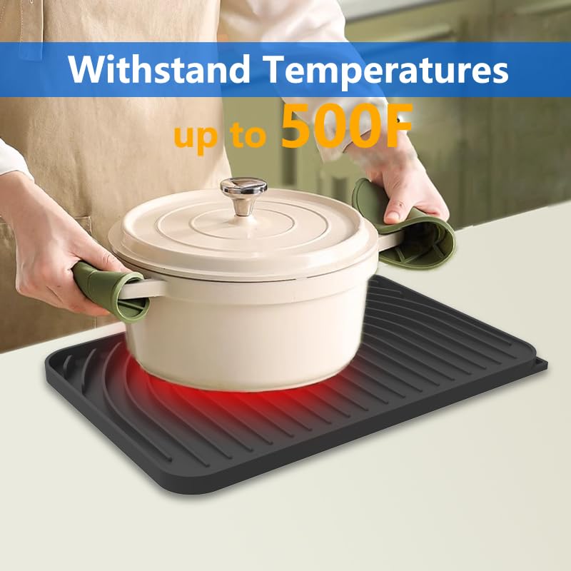 Dish drying mats for kitchen counter
