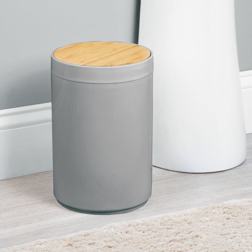 Plastic Round Trash Can Small Wastebasket