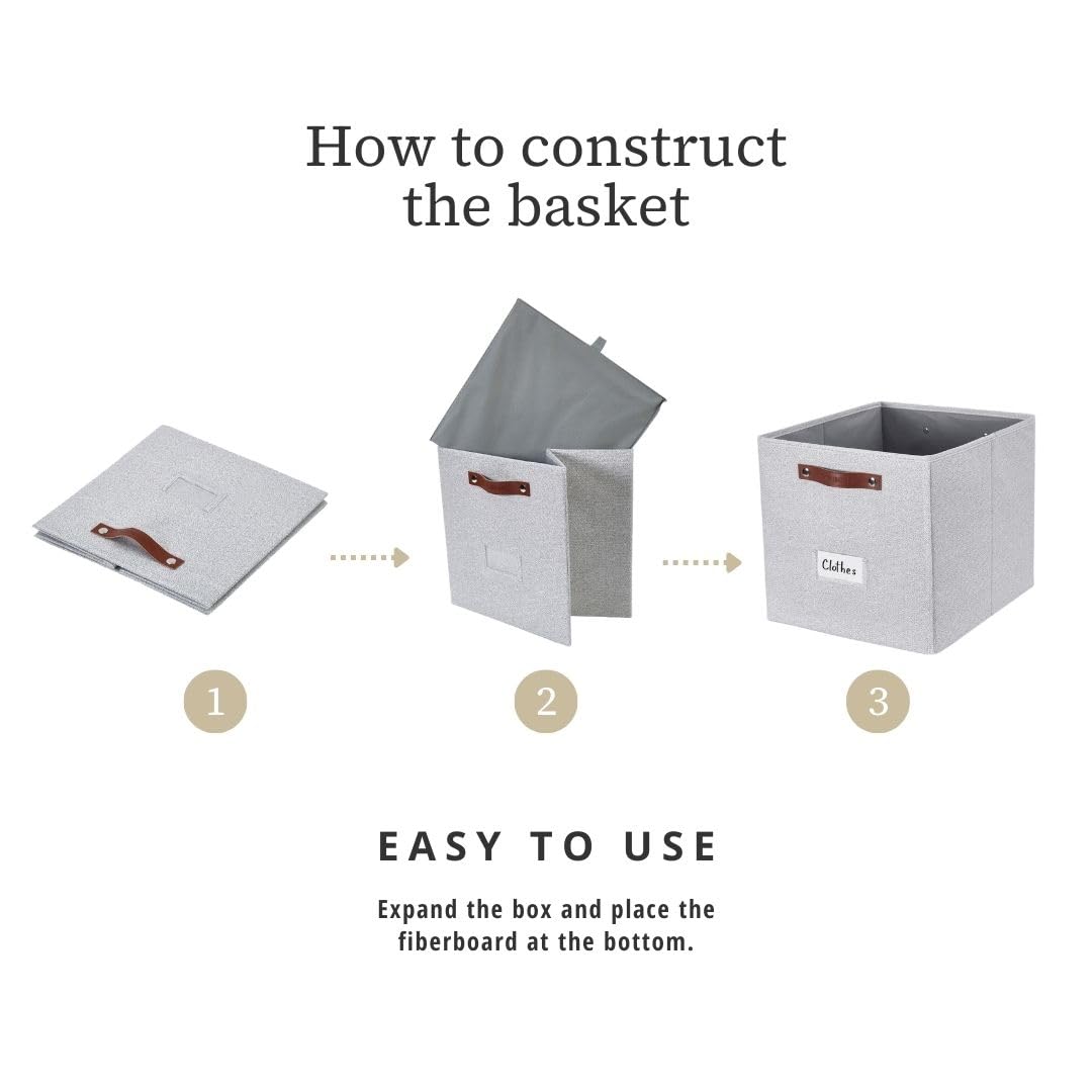 Storage Bins Cube Storage Bin with Labels (6 Count)