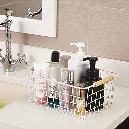 Kitchen Wire Baskets Farmhouse Decor Metal Food Storage Organizer (2 Count)