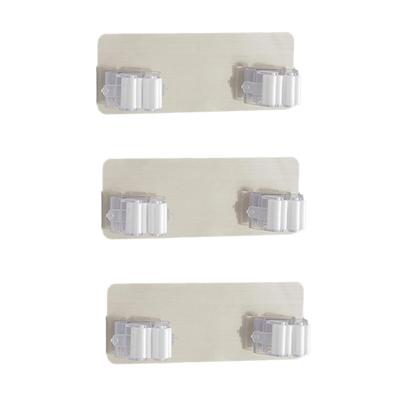 3 Pcs Broom and Mop Grippers Wall Hook Self (3 Count)