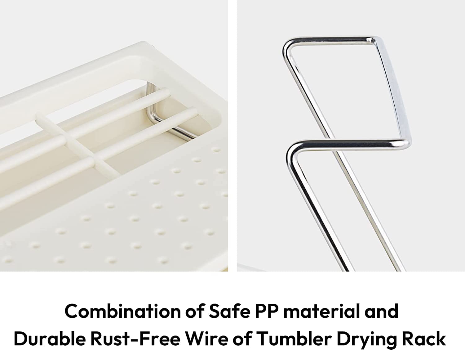 Bottle Drying Rack with Drain Tray