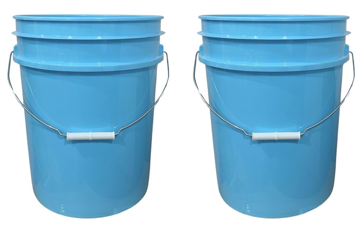 5 Gallon Premium HPDE Plastic Bucket (2 Count)