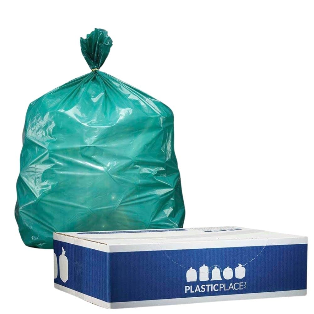 40 45 Gallon Trash Bags │ 1.2 Mil │ Green Garbage Can Liners │ 40” x 46” (100 Count)