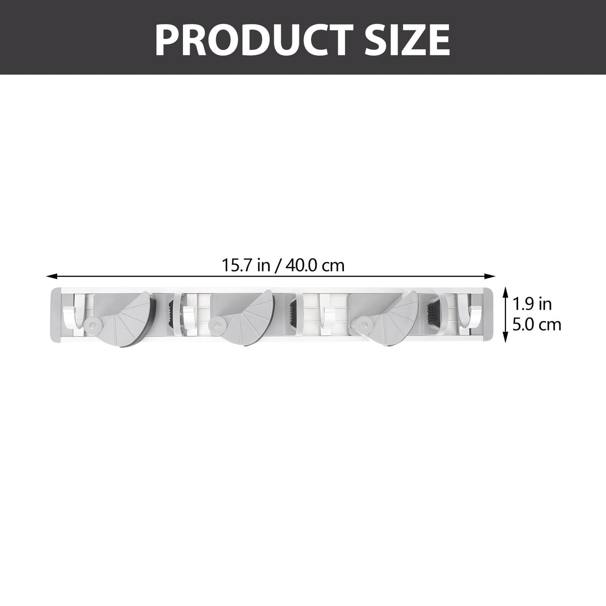 Punch free Mop Holder with 4 Hooks Space Aluminum Wall
