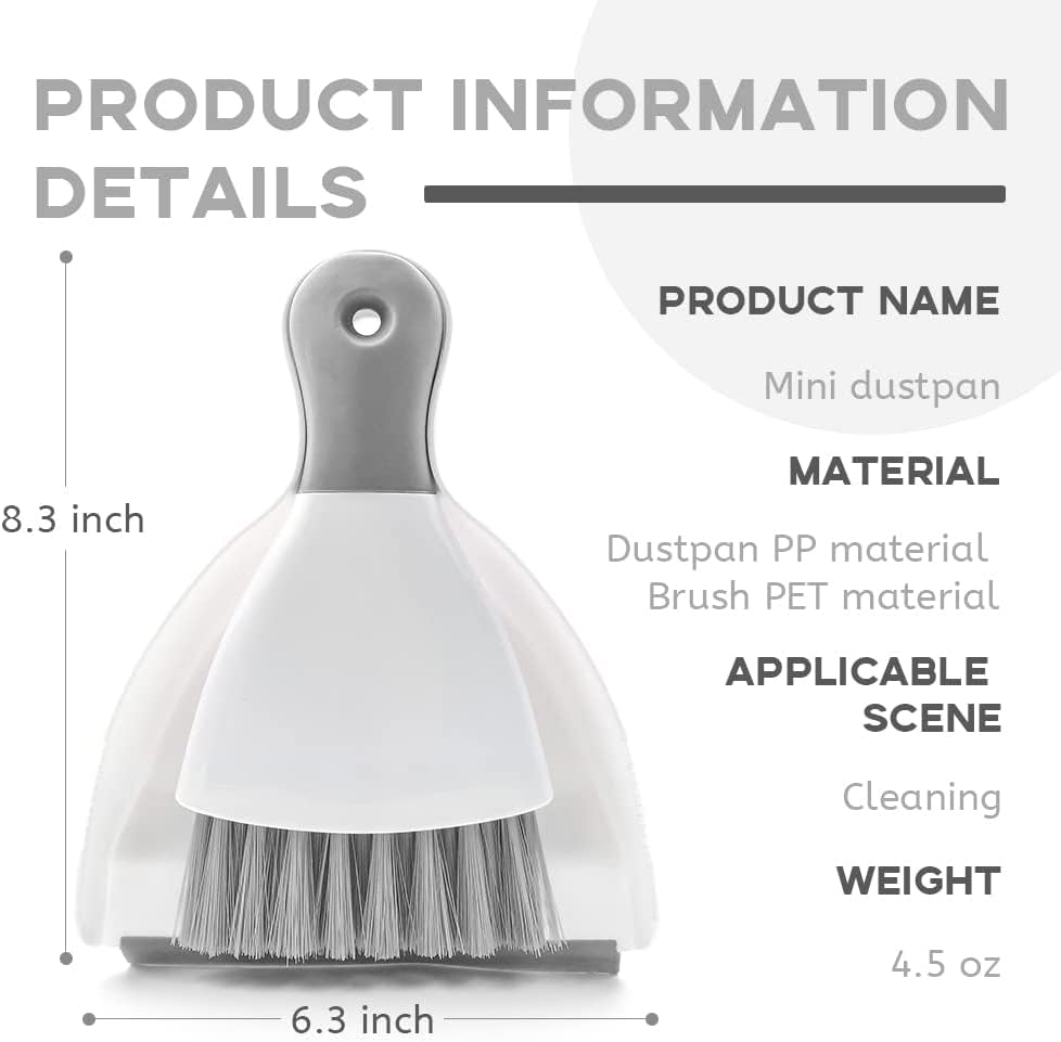 Small Hand Dust Pan and Brush (3 Count)