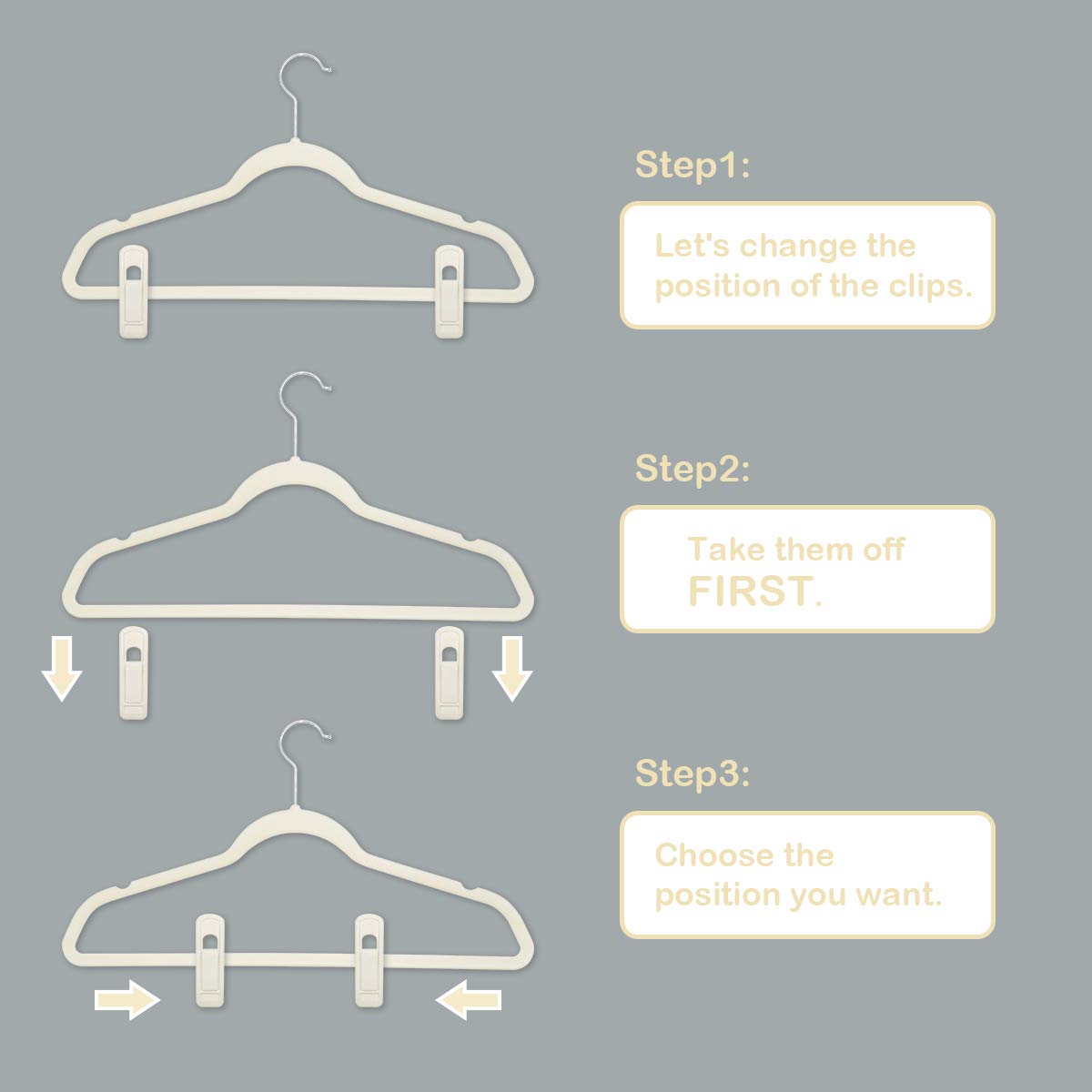 Velvet Hanger Clips (40 Count)