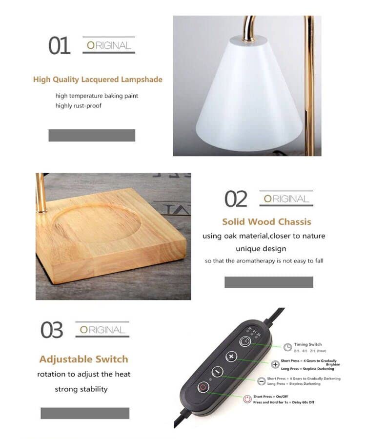 RUIWAN Essential Oil Diffuser Aromatherapy Melting Wax Lamp