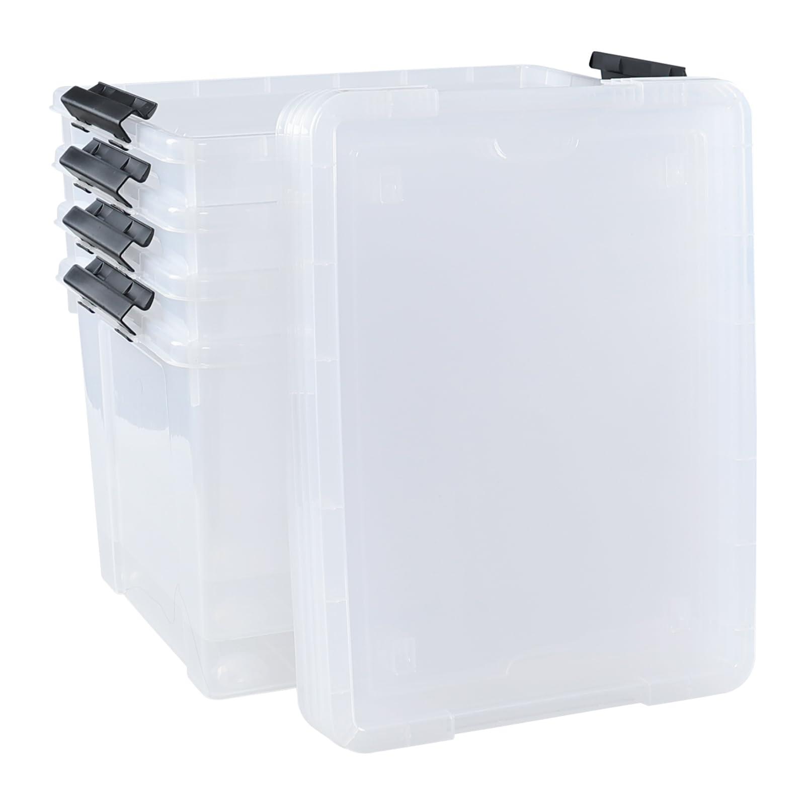 4 Pack 50 L Clear Plastic Storage Bin (4 Count)
