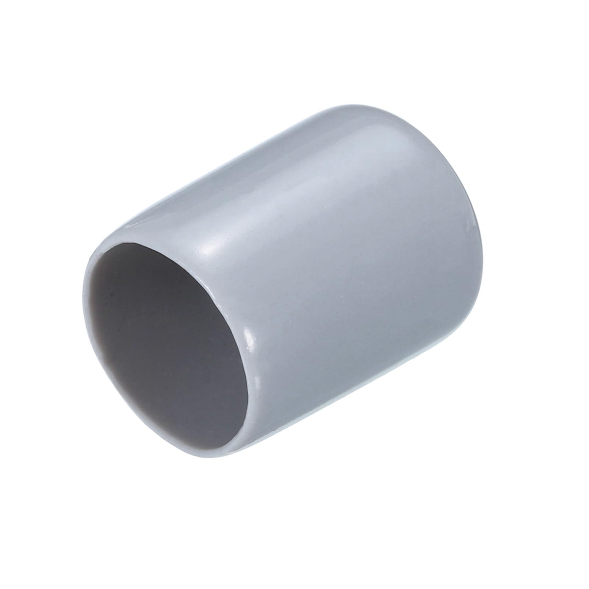 20pcs Rubber End Caps 15mm ID Vinyl PVC Round Tube Bolt Cap Cover Screw Thread Protectors Grey