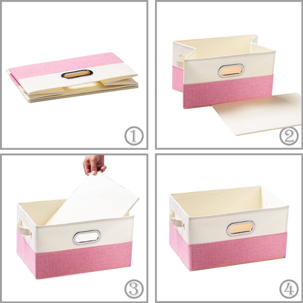 Large Collapsible Storage Baskets for Closet [3 (3 Count)