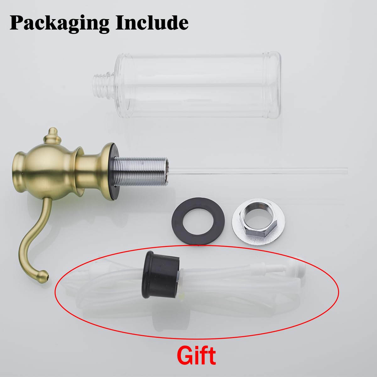 Brushed Gold Soap Dispenser for Kitchen Sink