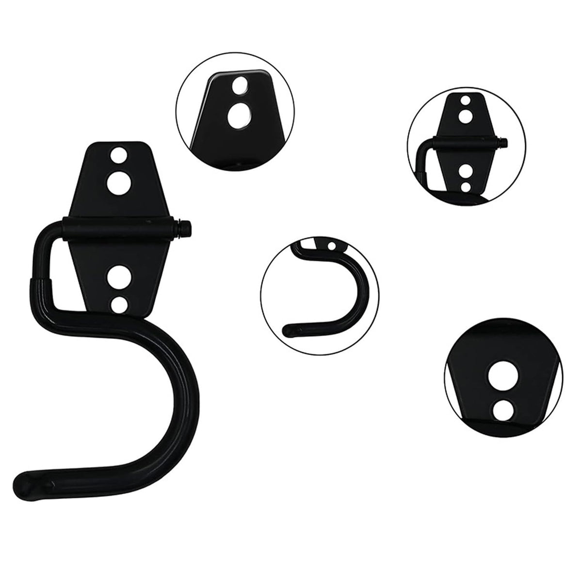 2 Pack Broom Holder Wall Mount Heavy Duty Mop Hanger with Screws Anchors Stand (2 Count)