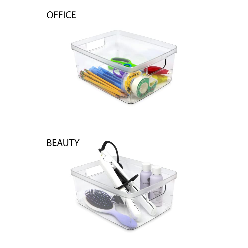 3 Pack Medium Clear Storage Bins (3 Count)