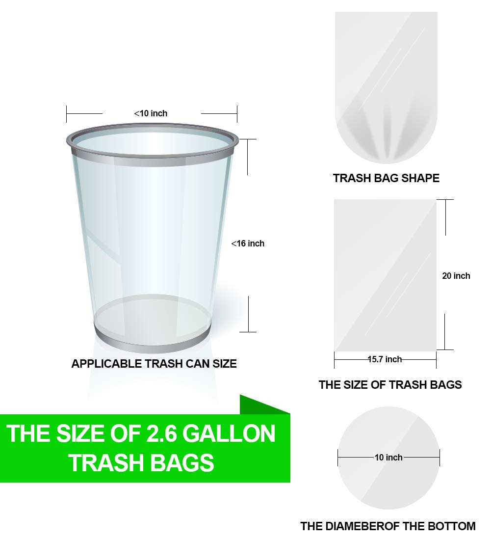 Small Clear Trash Bags (220 Count)