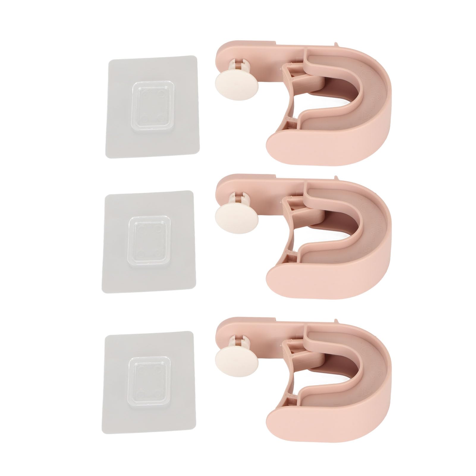 3Pcs Broom Mop Holder Self Adhesive Prevent Slip Multipurpose Wall Mount Mop Grippers for Home Bathroom Kitchen Garden Garage