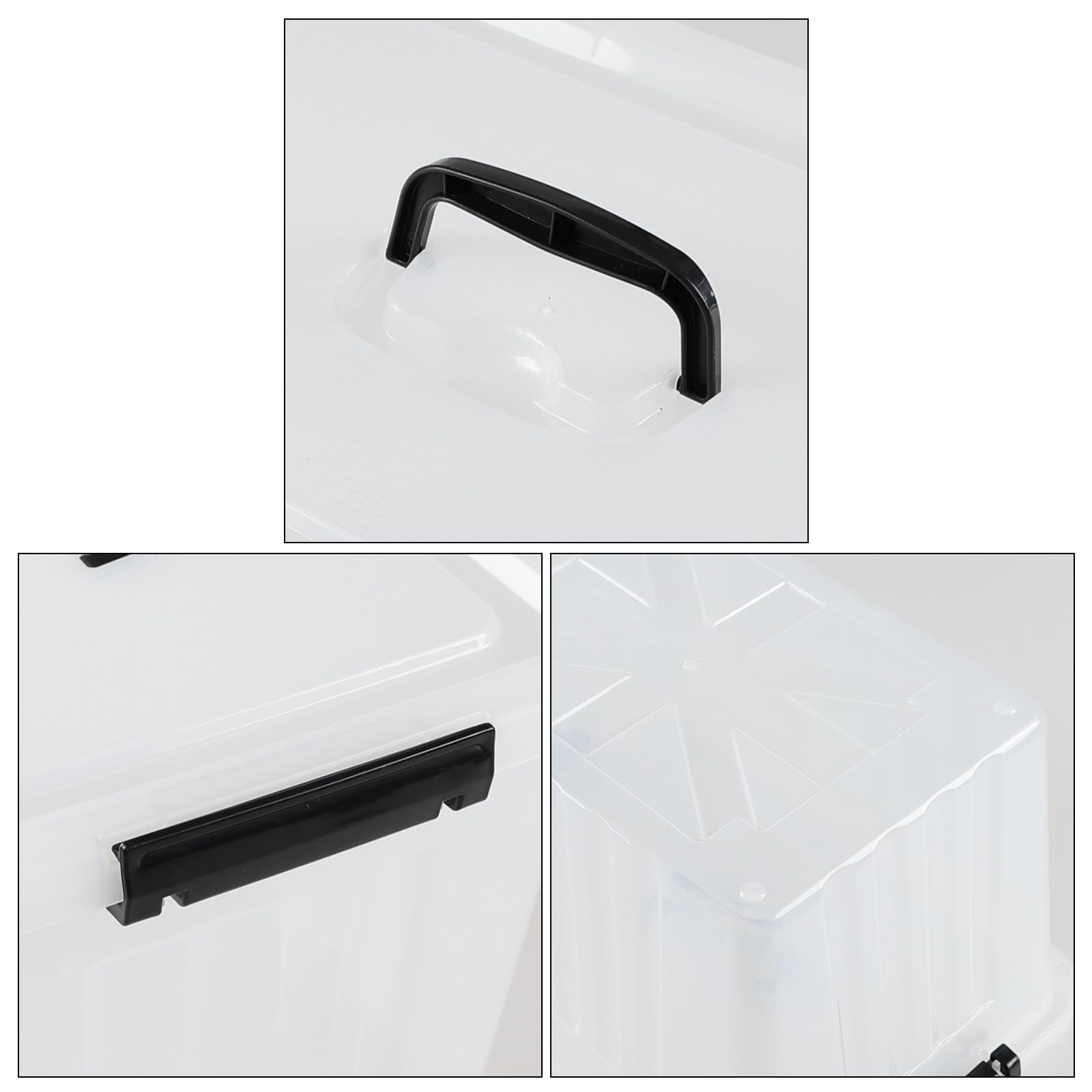 Clear Plastic Storage Bins With Lids (4 Count)
