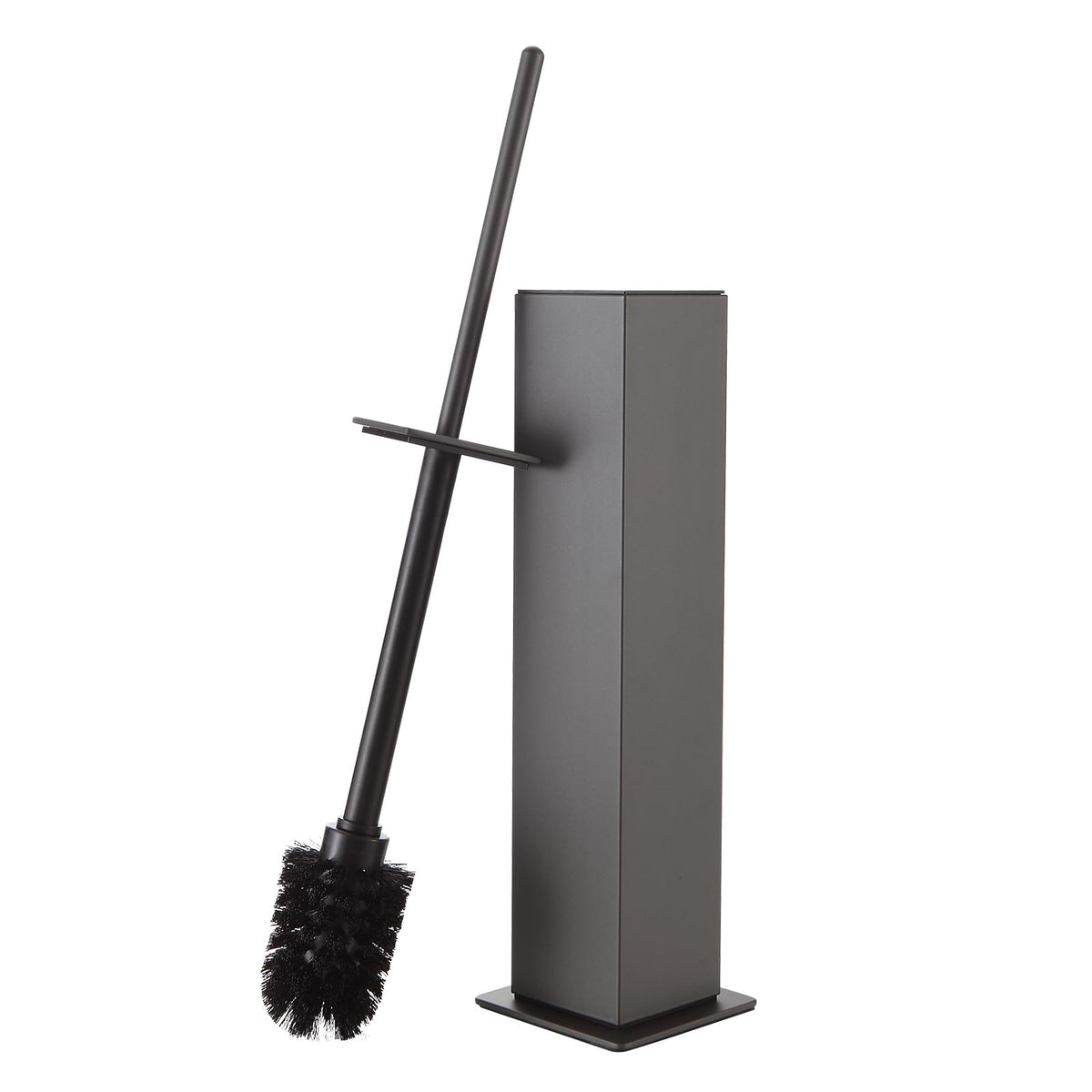 Toilet Brush with Holder Set Gun Grey Aluminium Standing for Bathroom Toilet Bowl Cleaner Brush and Holder Set