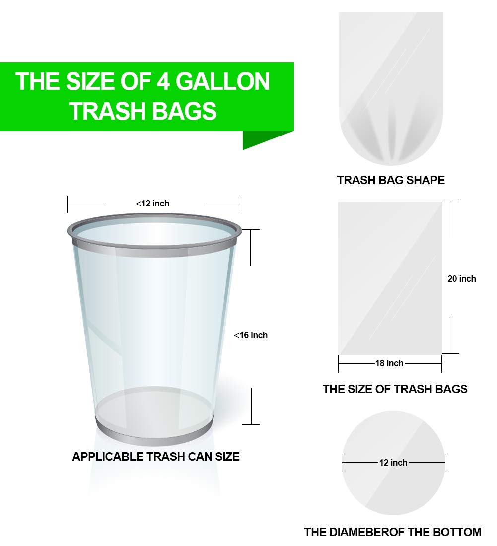 Clear Small Trash Bags (220 Count)