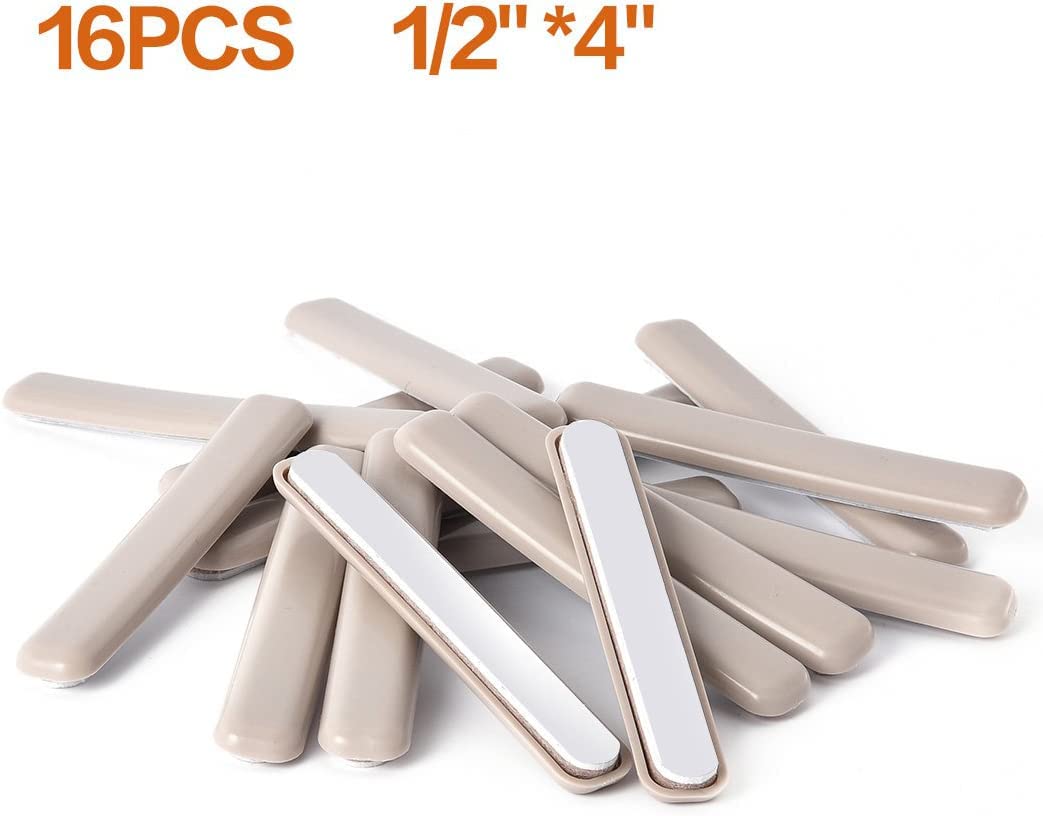 16 Pack Self Stick Furniture Movers Sliders Strip for Carpet (16 Count)