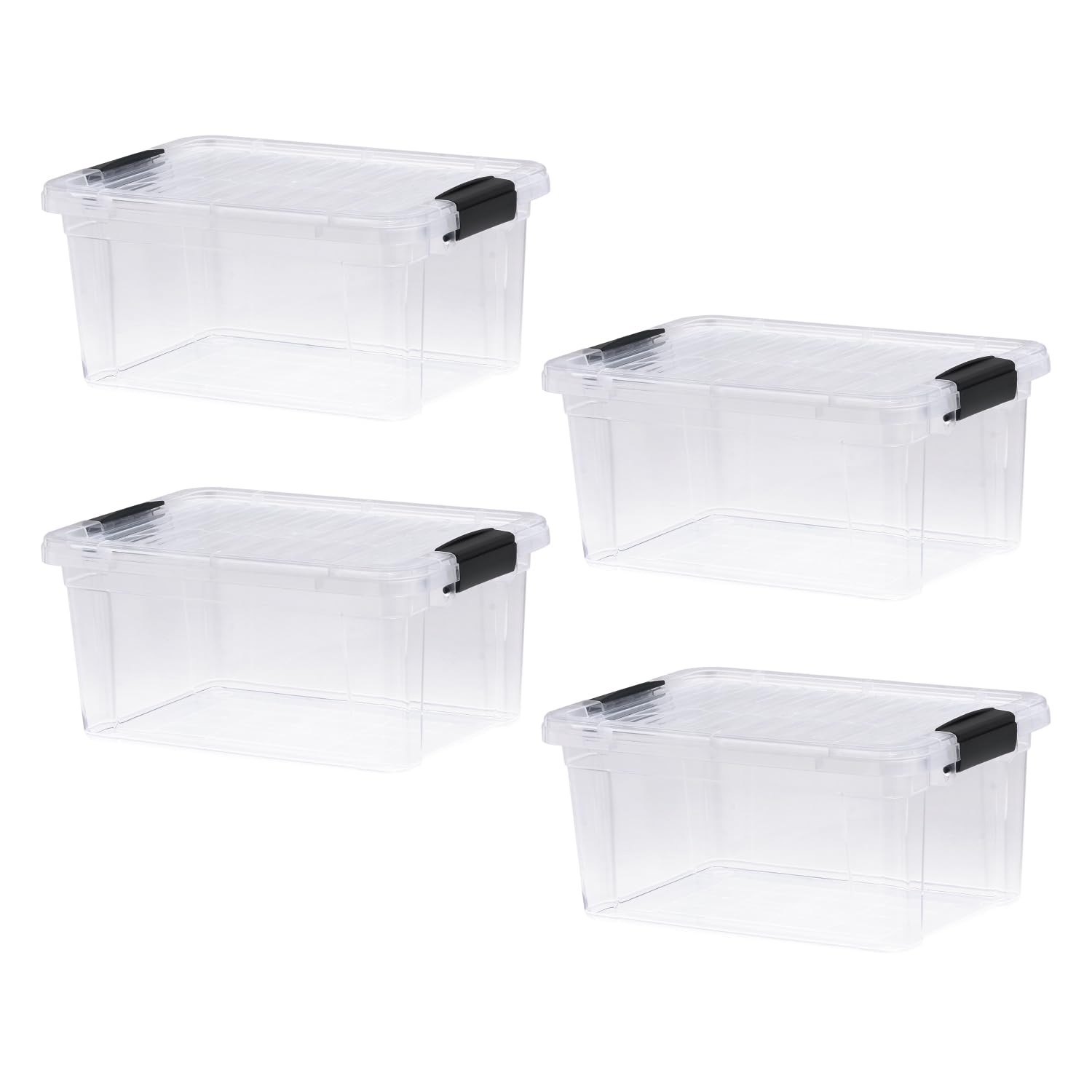 Storage Bins with Lids (4 Count)