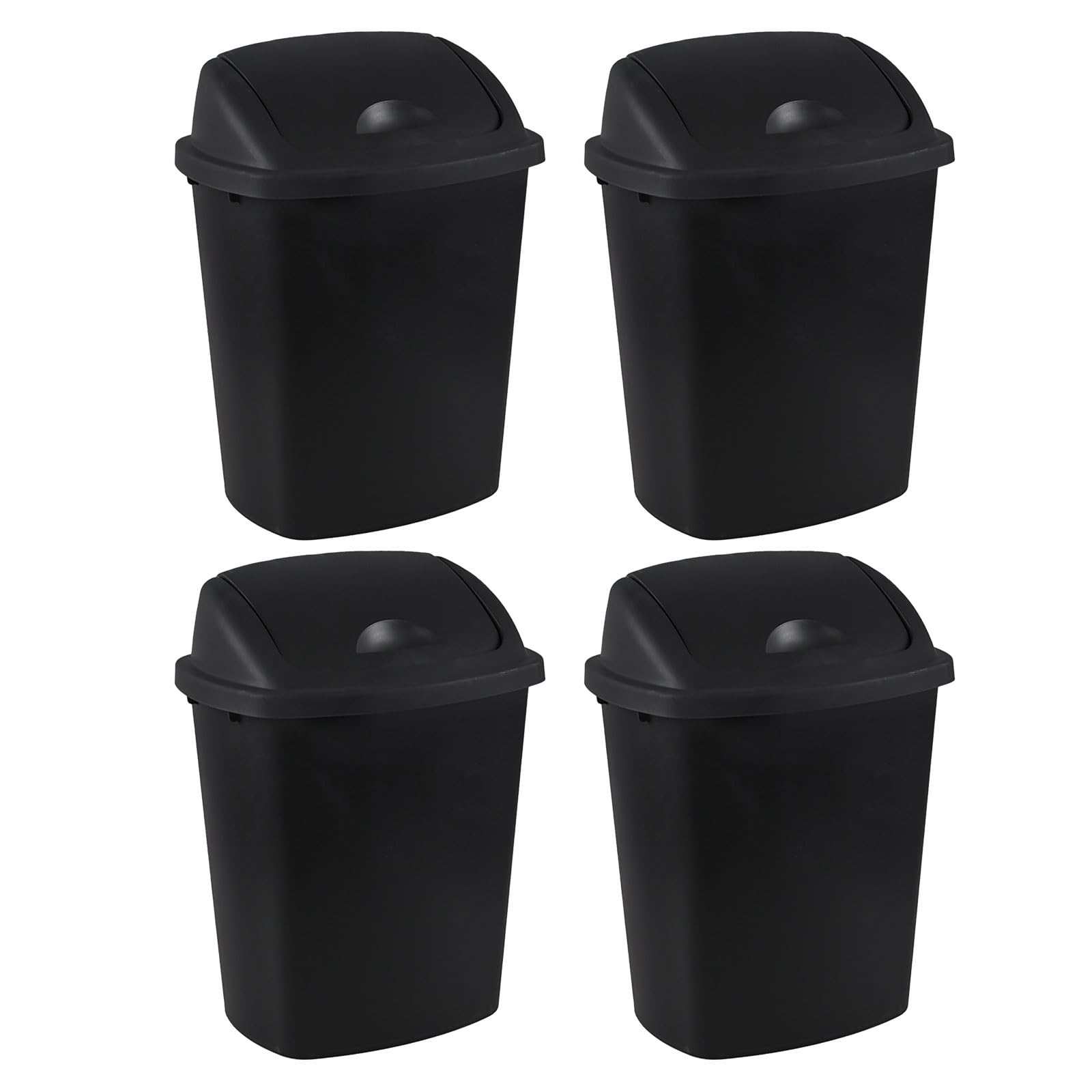 4 Pack 6 Gollons Garbage Bin with Lid (4 Count)