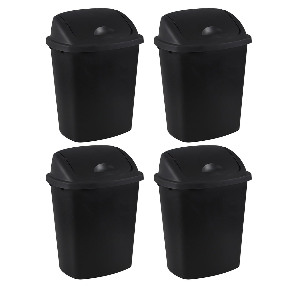 4 Pack 6 Gollons Garbage Bin with Lid (4 Count)