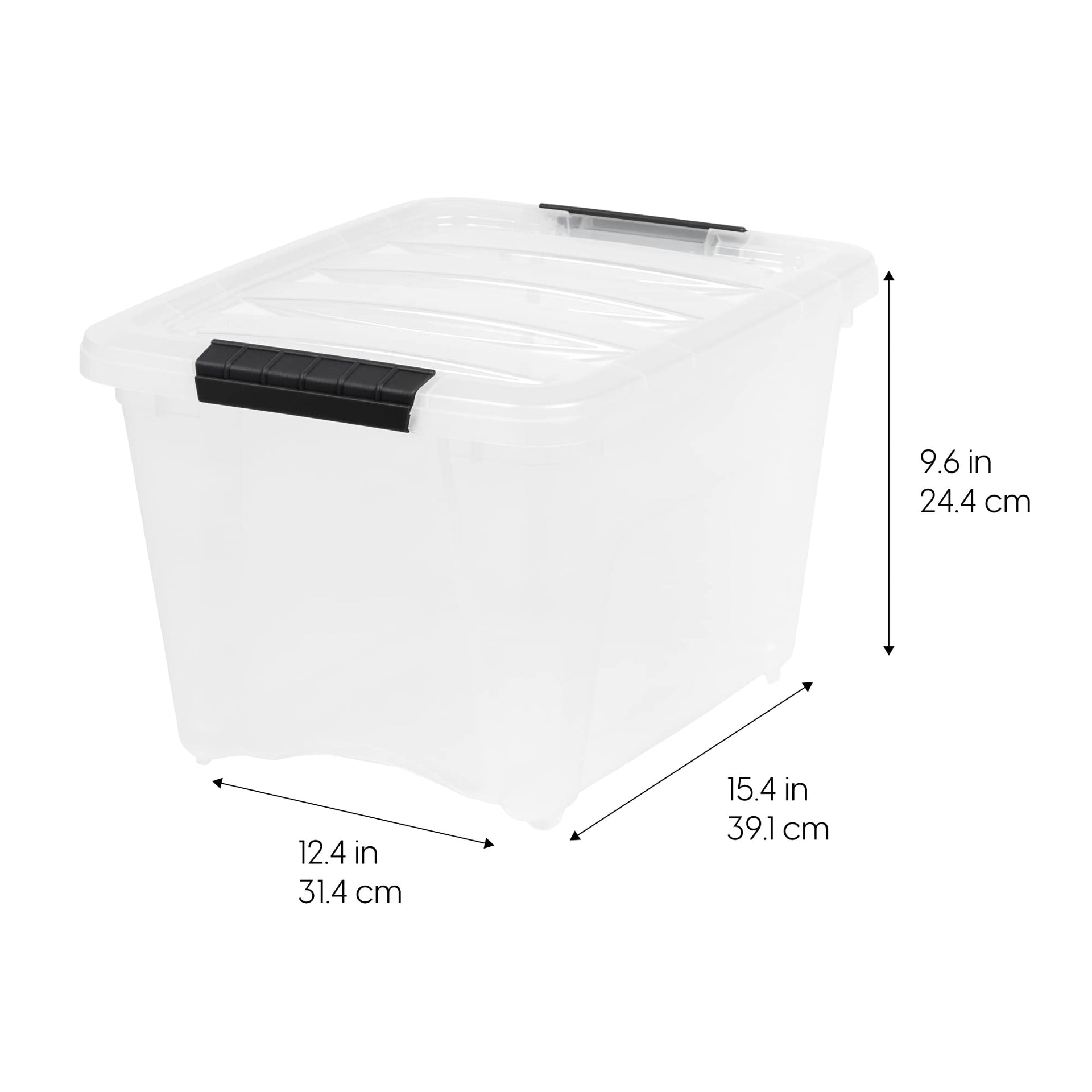 6 Pack 19 Quart Storage Bins with Lids (6 Count)