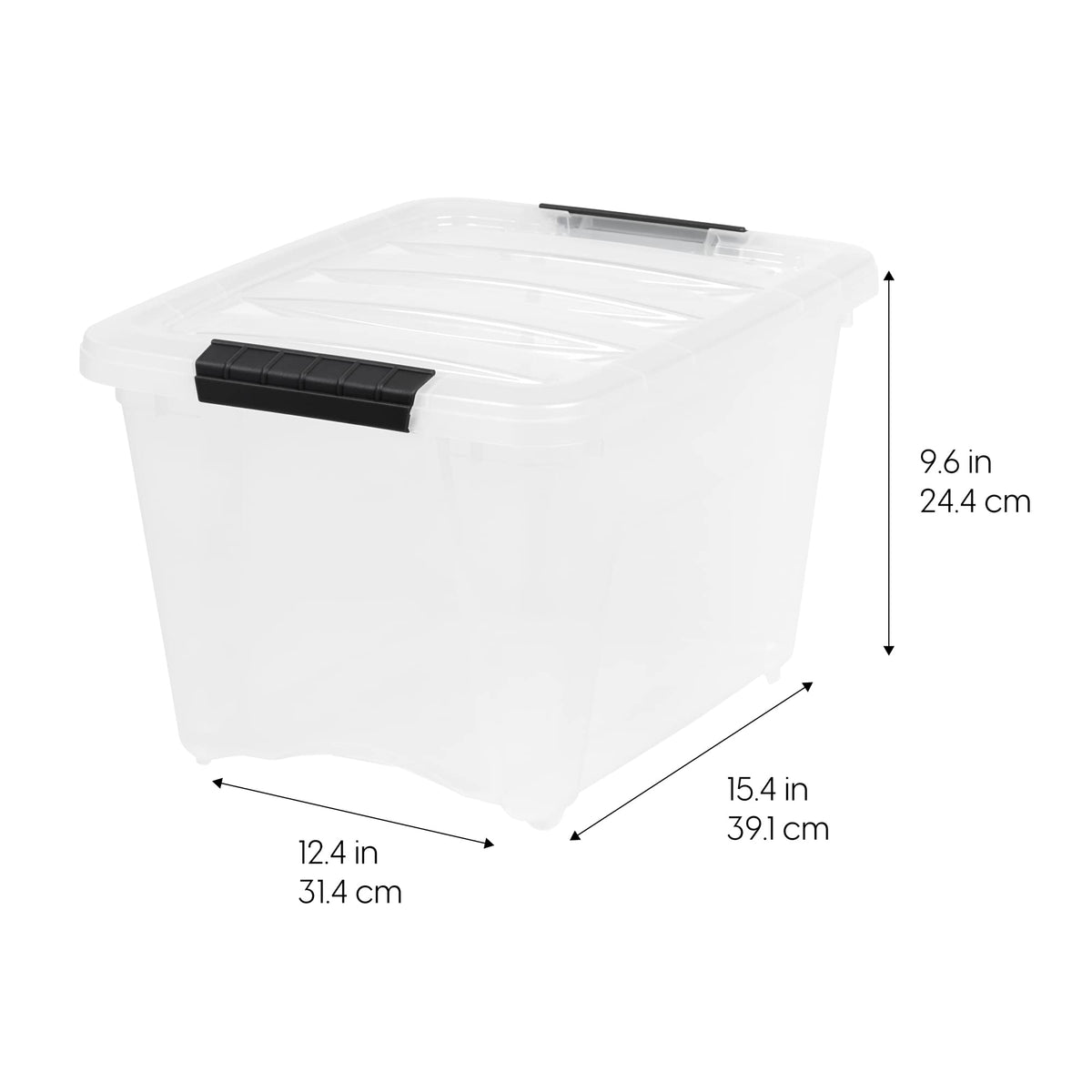 6 Pack 19 Quart Storage Bins with Lids (6 Count)