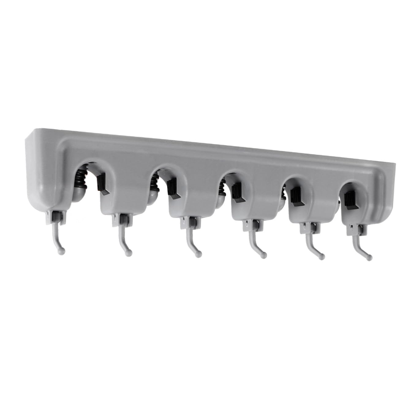 Garage Tool Storage Rack Broom Mop Holder Wall Mount with 5 Balls 6 Hooks Umbrella Clip