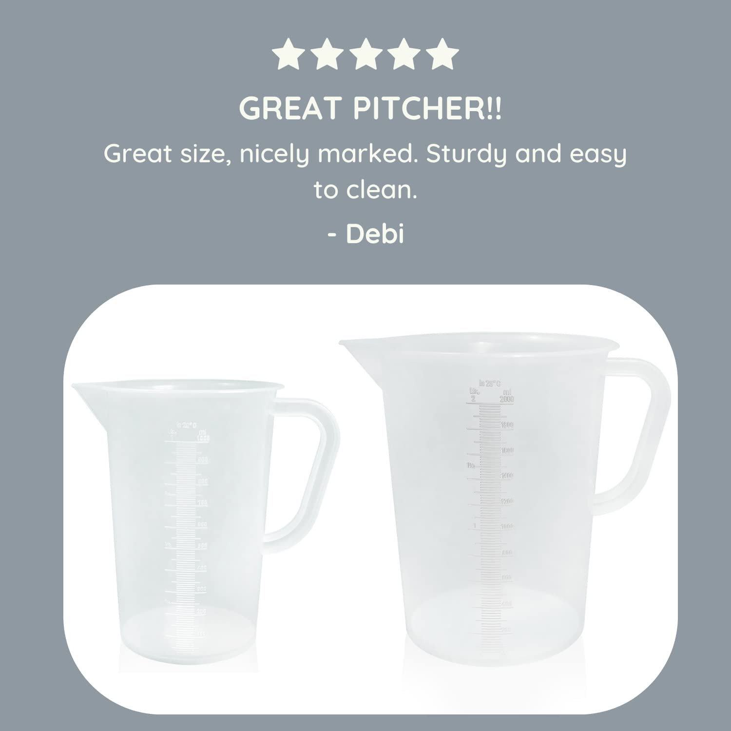 Plastic Graduated Measuring and Mixing Pitcher