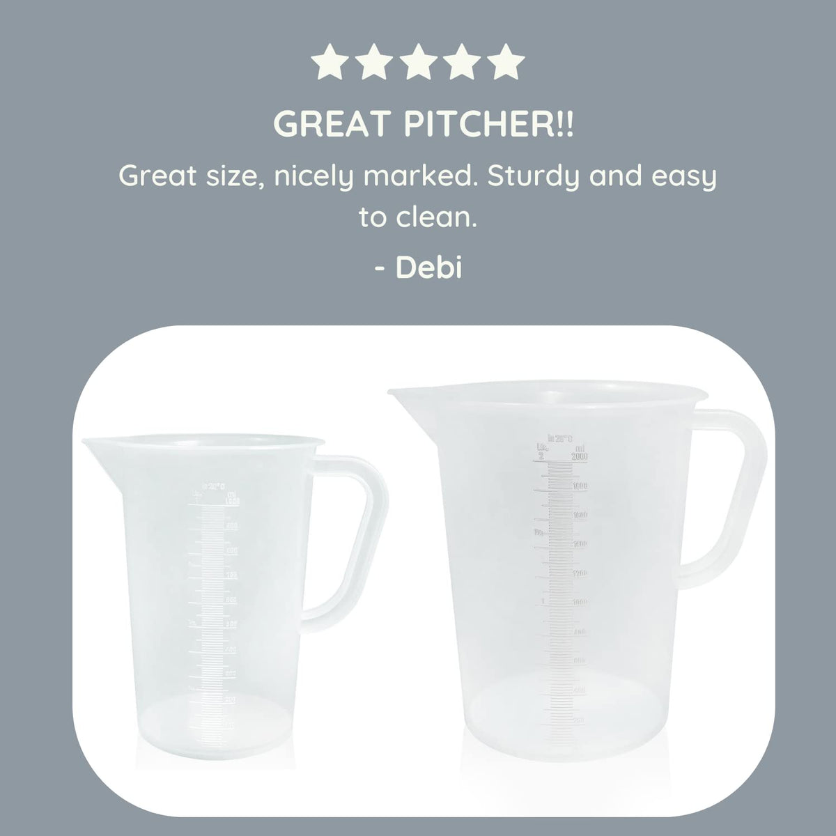 Plastic Graduated Measuring and Mixing Pitcher