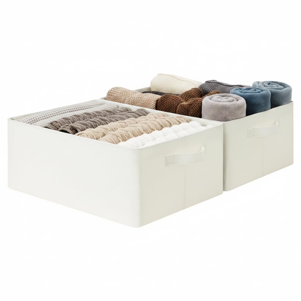 Storage Baskets with Metal Frame (2 Count)