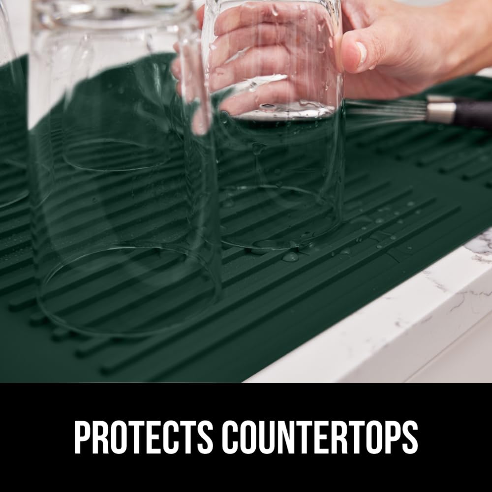 100% BPA Free Silicone Dish Drying Mat for Kitchen Counter