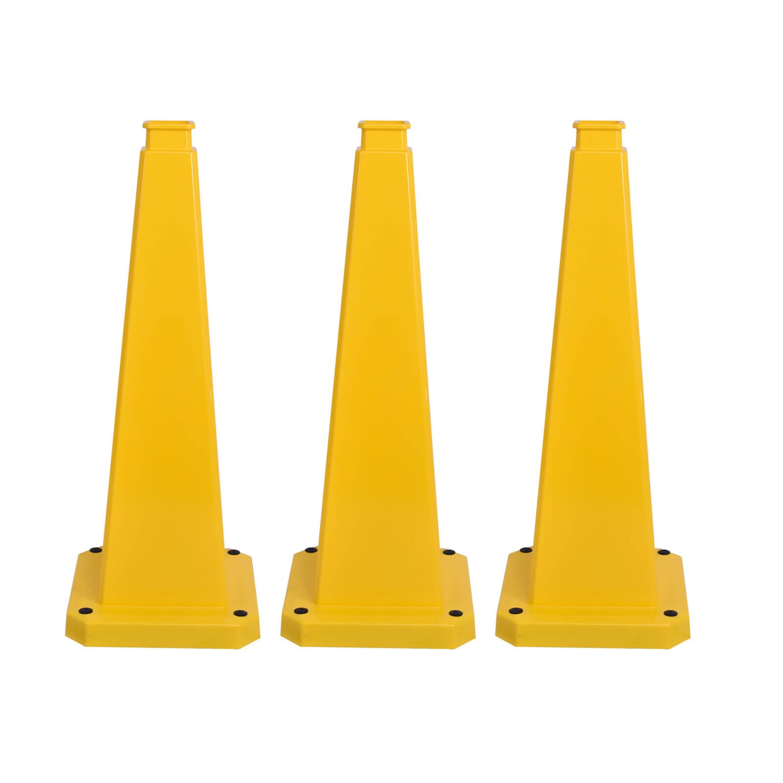 3 Pack 28 Inch Solid Safety Cone