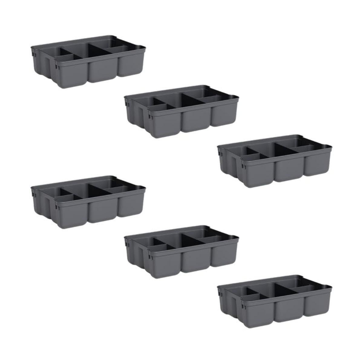 Mini Storage Container Organizing Tray for Superio Bin or Drawer Plastic Organize Sewing (6 Count)