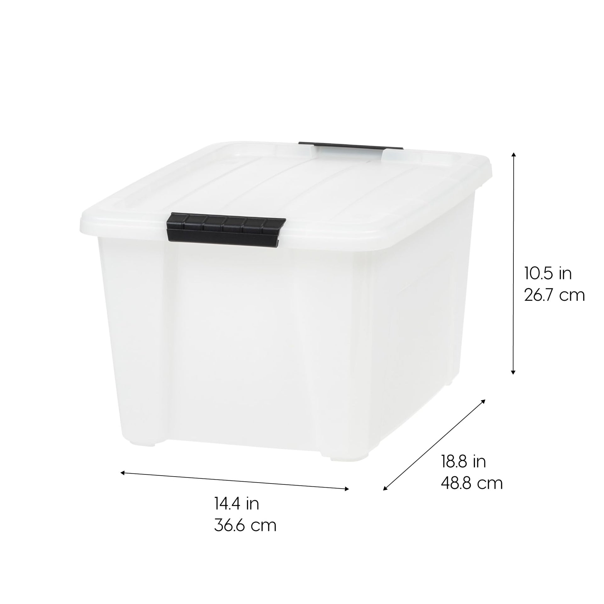 33 Qt Stackable Plastic Storage Bins with Lids (8 Count)