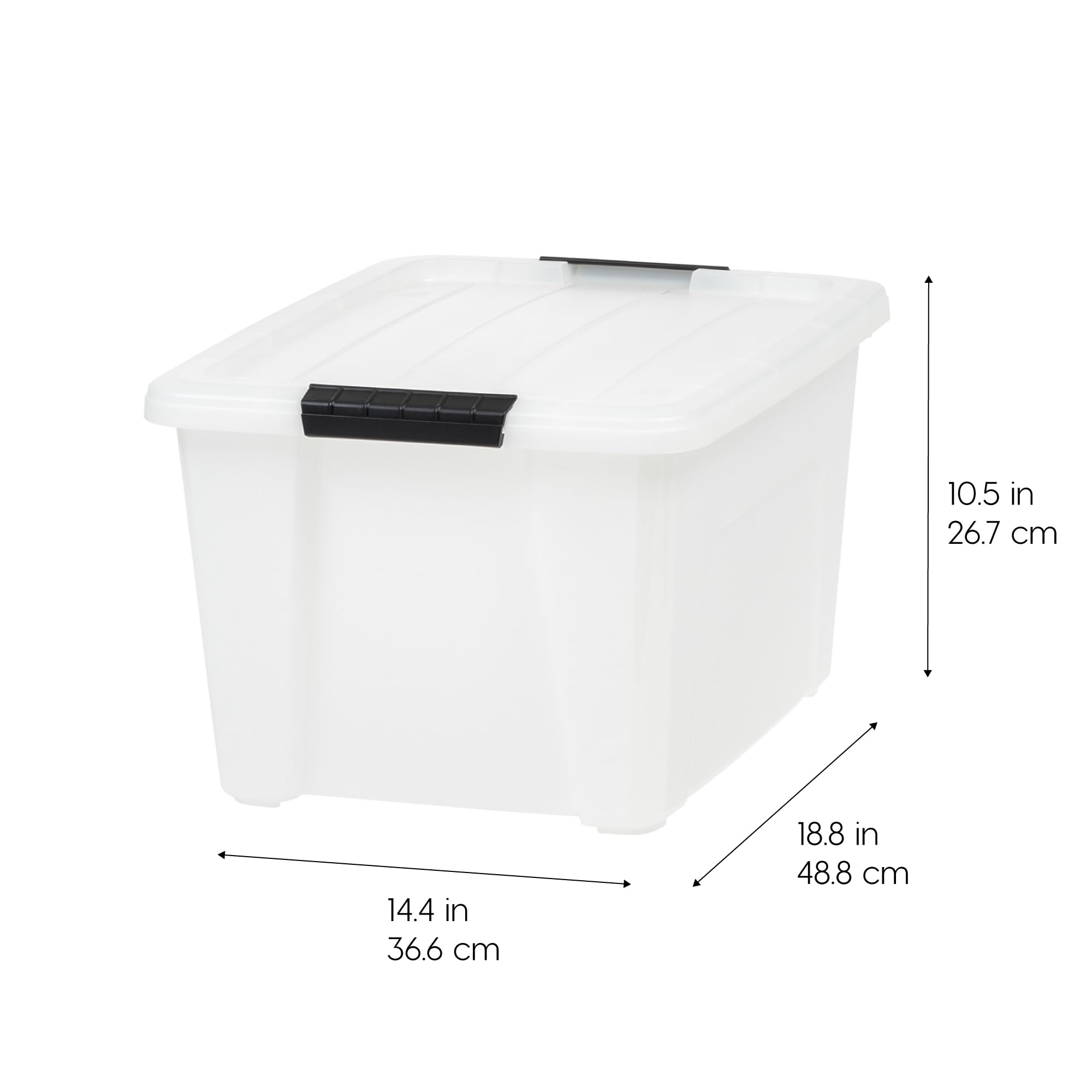 33 Qt Stackable Plastic Storage Bins with Lids (8 Count)