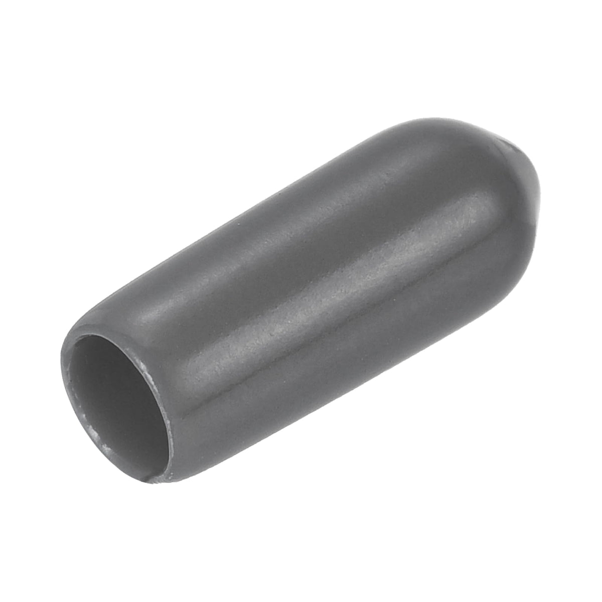 20pcs Rubber End Caps 4mm ID Vinyl PVC Round Tube Bolt Cap Cover Screw Thread Protectors Dark Grey