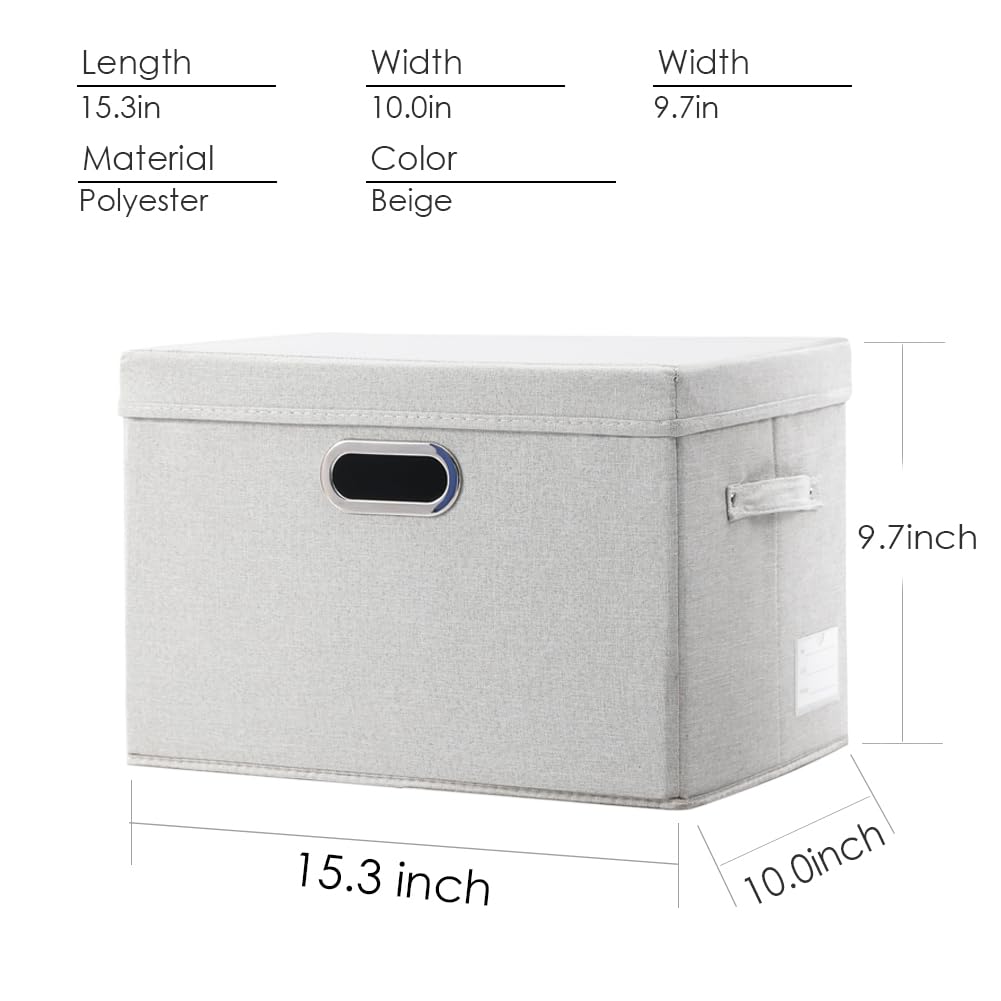 Collapsible Storage Bin with Lid [5 (5 Count)