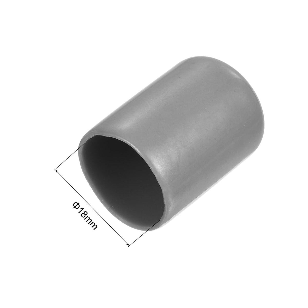 20pcs Rubber End Caps Protective Caps 18mm ID Vinyl PVC Round Tube Bolt Cap Cover Screw Thread Protectors