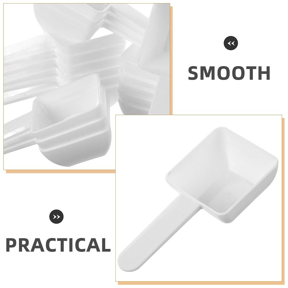 30pcs Plastic Measuring Spoons Laundry Powder Small Scoops for Home Use Reusable and Portable Scooper for Powders