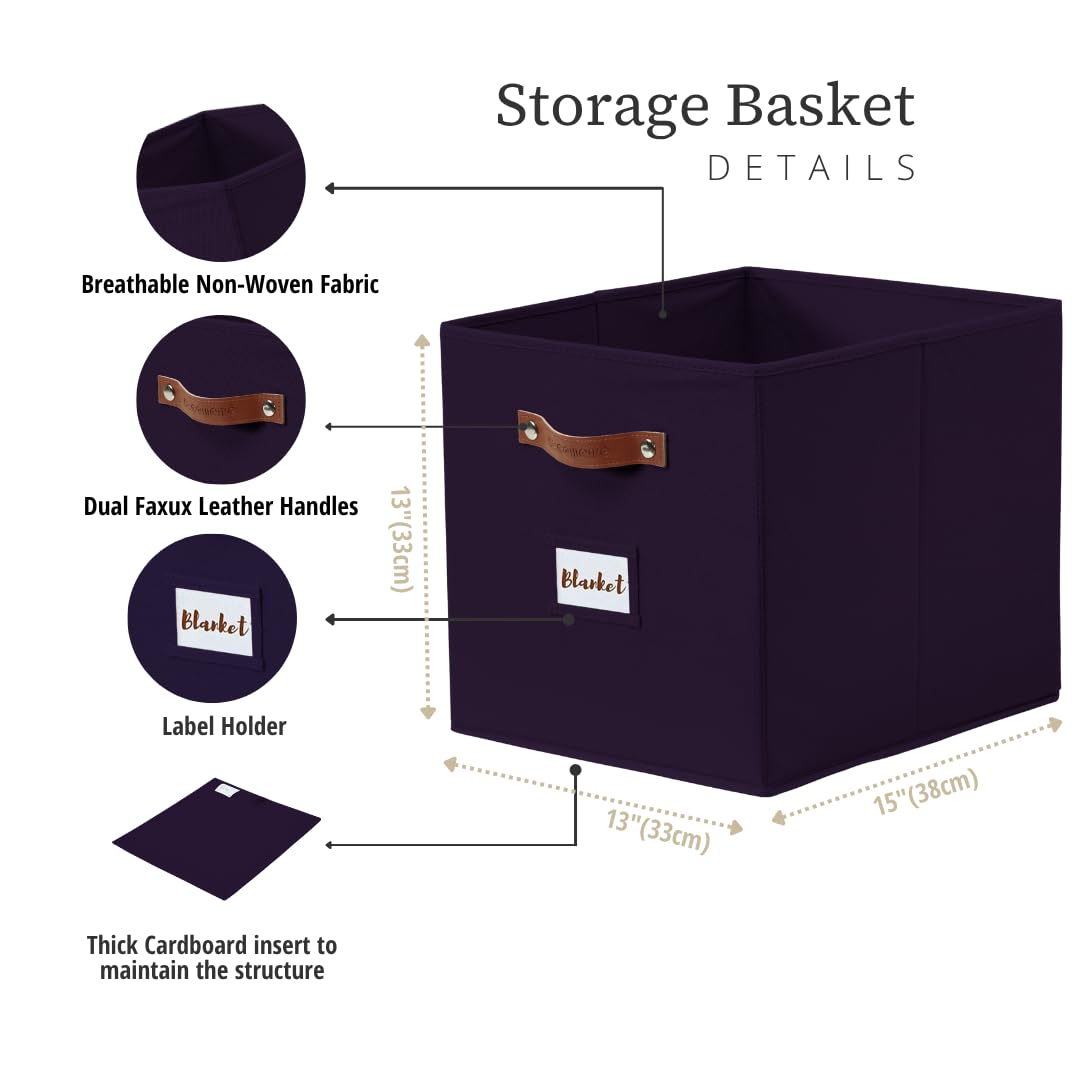 Storage Bins Storage Baskets for Shelves (4 Count)