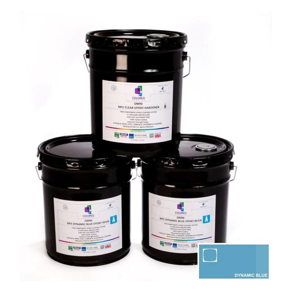 Dynamic Blue Epoxy Resin Coating Made with Beautiful and Vibrant Pigments (1920 Fl Oz)