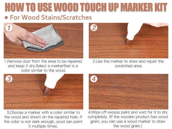 Wood Furniture Markers & Filler Sticks Repair Kit (36 Count)